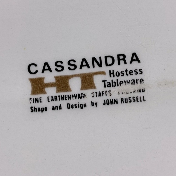 Vintage Cassandra Hostess Tableware MCM Brown Orange Floral Print Oval Platter - Picture 4 of 14